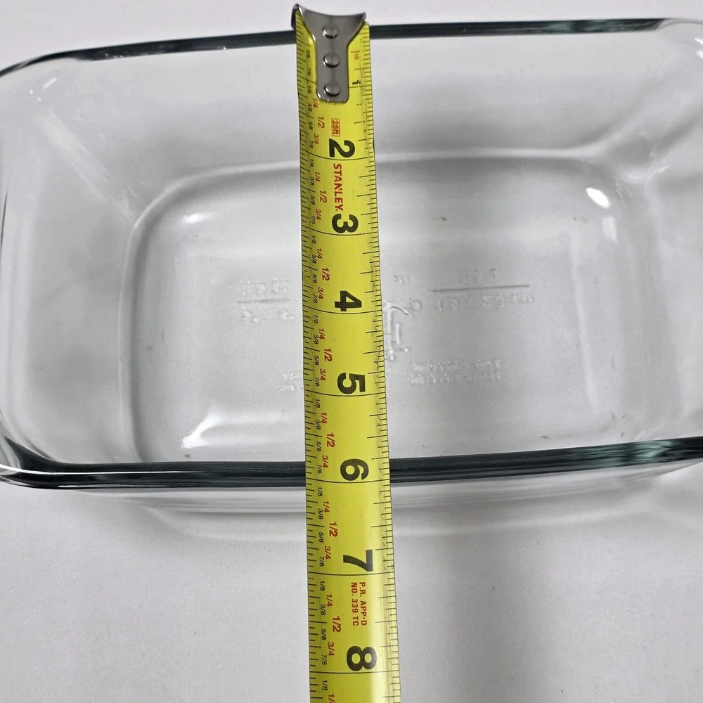Anchor Hocking Baking Dish 1.5qt Clear Glass Rectangle Bread Loaf 5